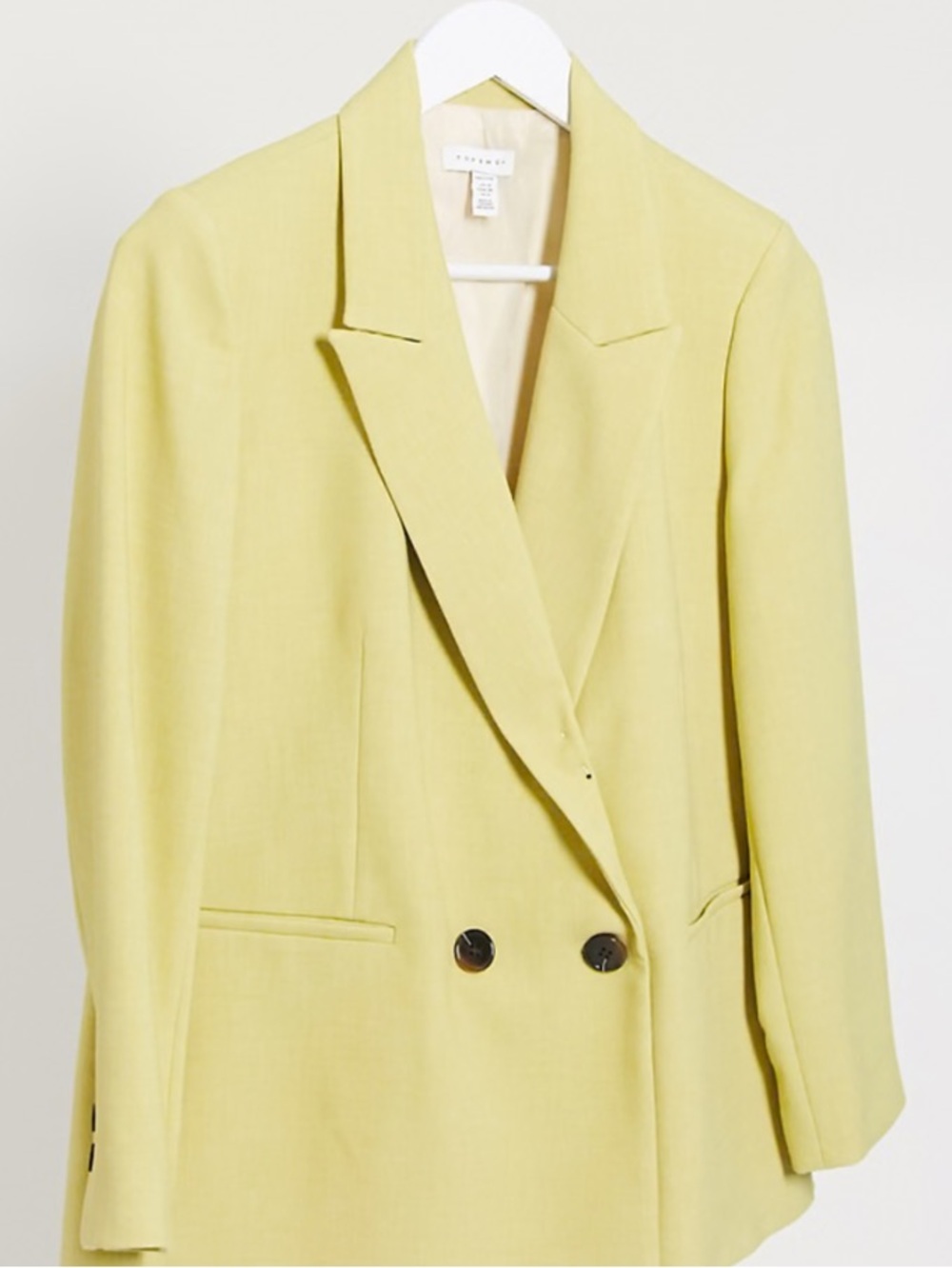 Topshop 🍋 Lemon-Green Single-Breasted Blazer - Picture 2 of 7